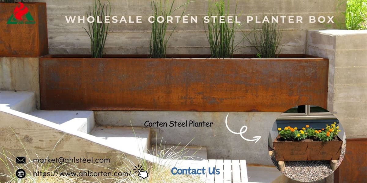 Wholesale Corten Steel Planter&garden planter boxes&outdoor corten planter